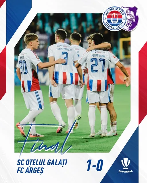 Victorie la limită pentru Oţelul Galaţi