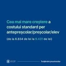 Ministrul Educației: „Avem cea mai mare creștere a costului standard per antepreșcolar/preșcolar/elev”