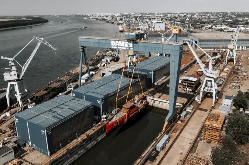 Ministrul Apărării, în vizită la Șantierul Naval Damen Galați