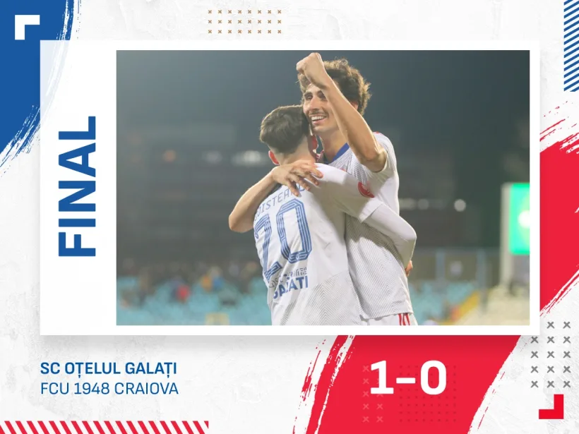 Oţelul a învins la limită pe FCU 1948 Craiova