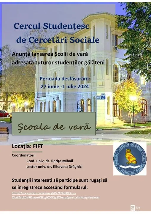 Școala de vară a Cercului Studențesc de Cercetări Sociale!