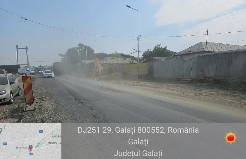 Șantier de pe Drumul de Centură Galați, amendat de Garda de Mediu
