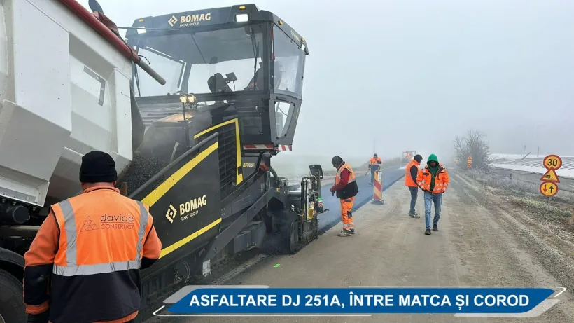 Drumul dintre Matca și Corod, modernizat de Consiliul Județean Galați