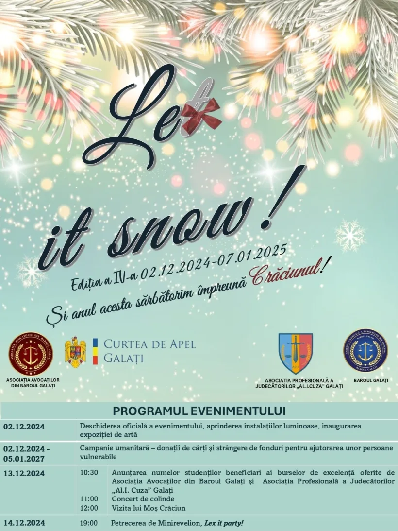 Crăciunul, sărbătorit și anul acesta alături de magistrații gălățeni