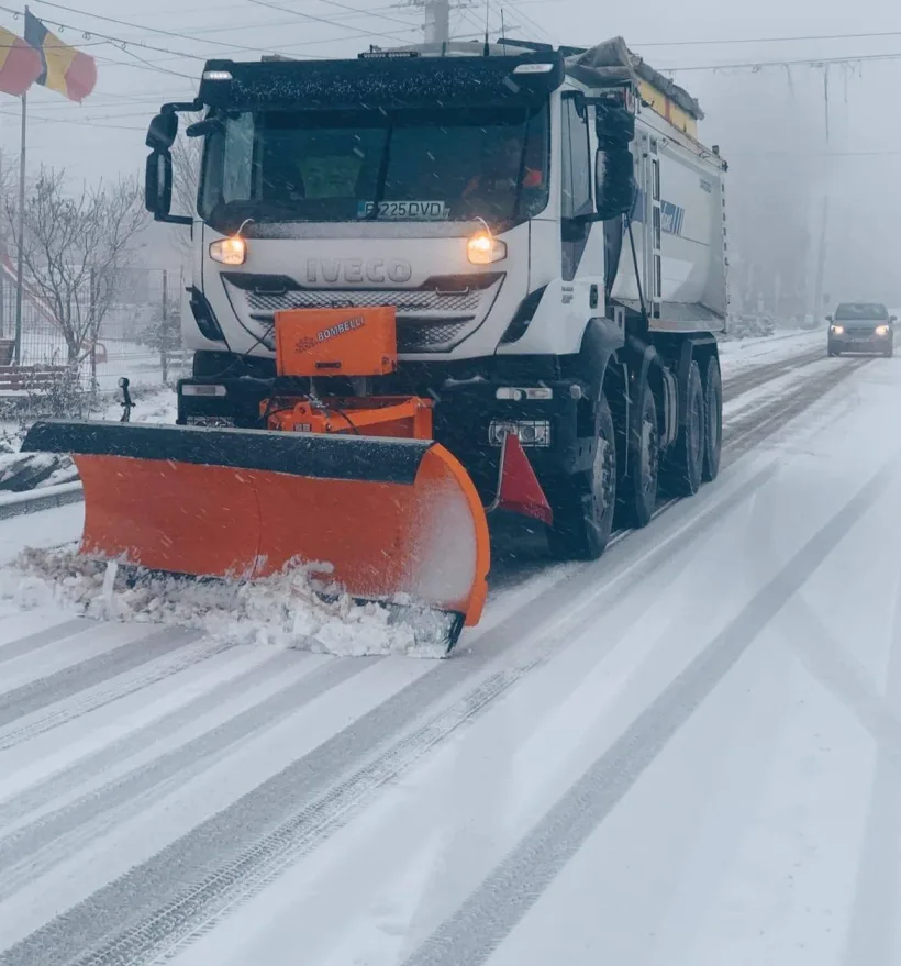 Ninge în județul Galați. Costel Fotea: Utilajele sunt active și intervin în zonele unde situația o impune