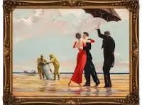 Pictura „Crude Oil (Vettriano)”  a lui Bansky vândută cu 4,3 milioane de lire sterline