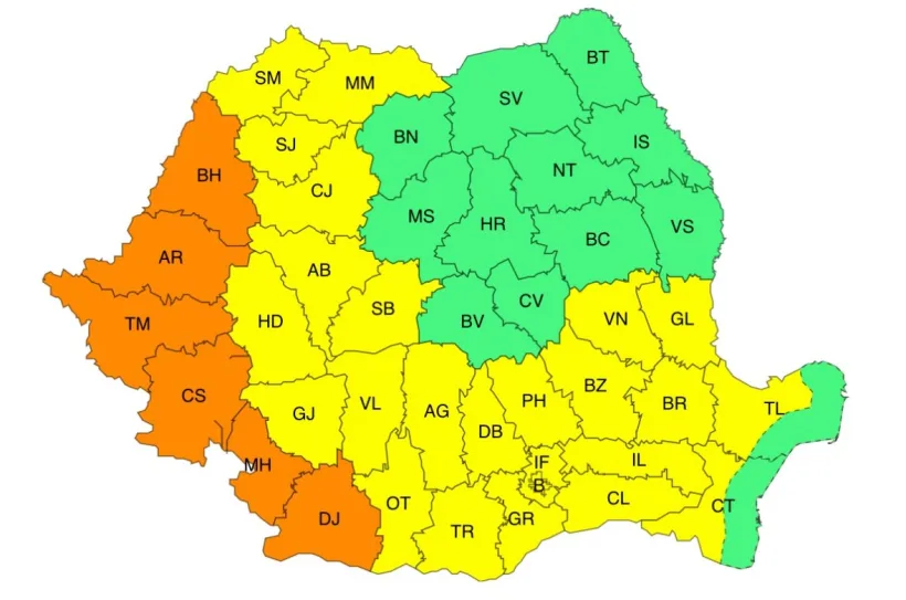 Galațiul, din nou sub avertizare de Cod galben de caniculă