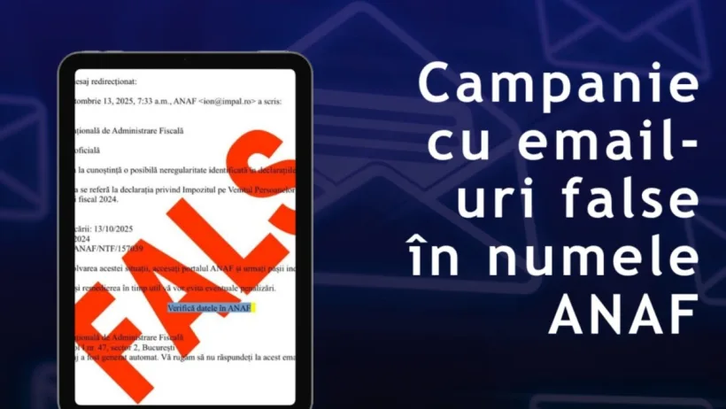 AVERTISMENT. Emailuri false în numele ANAF