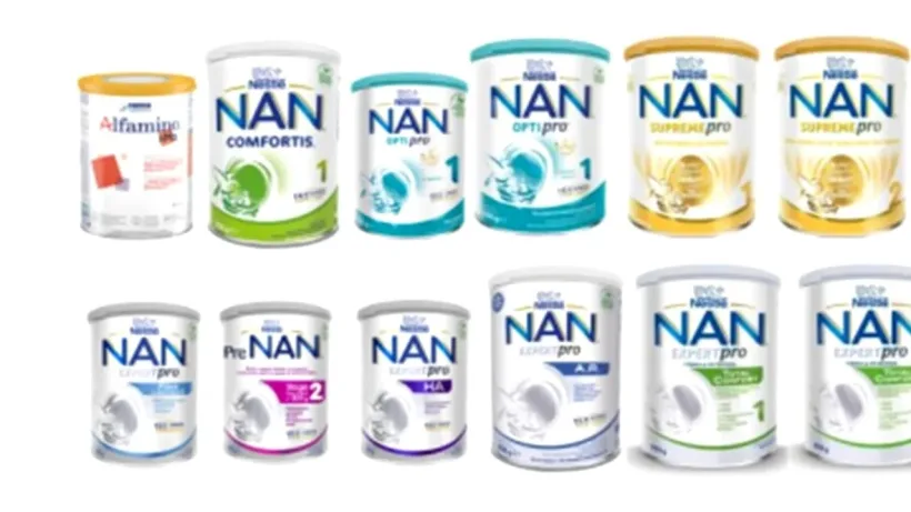 Nestlé retrage de urgență din magazine mai multe loturi de lapte praf pentru sugari