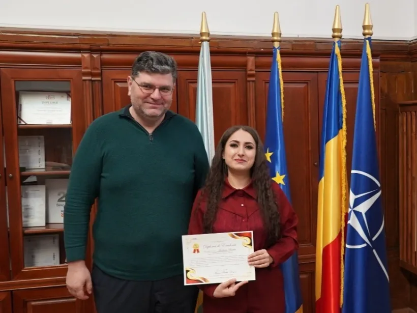Diplomă de Excelență și bursă pentru o studentă UDJG care a salvat un copil