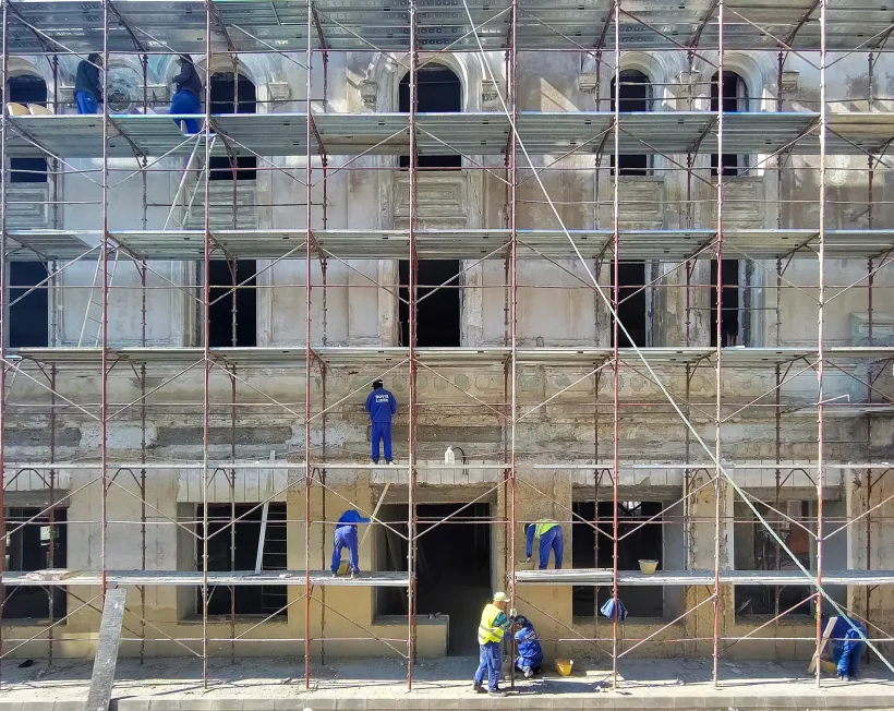 Clădire emblematică salvată la Galați. Lucrări unice în țară la Palatul Simion Gheorghiu