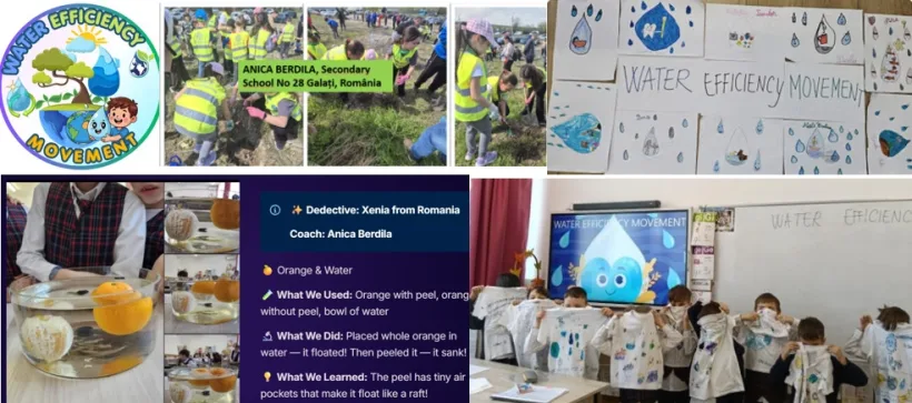 „Water Efficiency Movement” -elemente de cetățenie activă valorificate în cadrul proiectului eTwinning