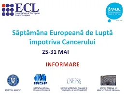 Săptămâna Europeană de Luptă împotriva Cancerului