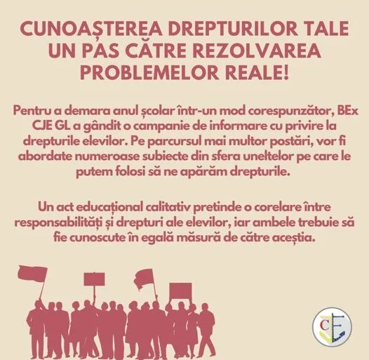 Consiliul Județean al Elevilor Galați a lansat o campanie în Social Media privind drepturile elevilor