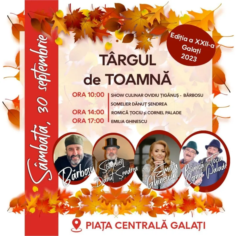 Show culinar, umor și concert folcloric, în a doua zi a Târgului de Toamnă de la Galați