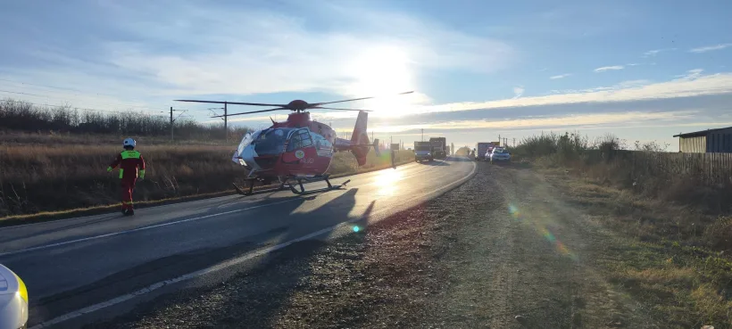 Accident grav în județul Galați, pe DN 25: trei persoane decedate și opt rănite grav