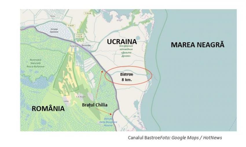 Ucraina și-a dat acordul ca România să măsoare adâncimea canalului Bâstroe