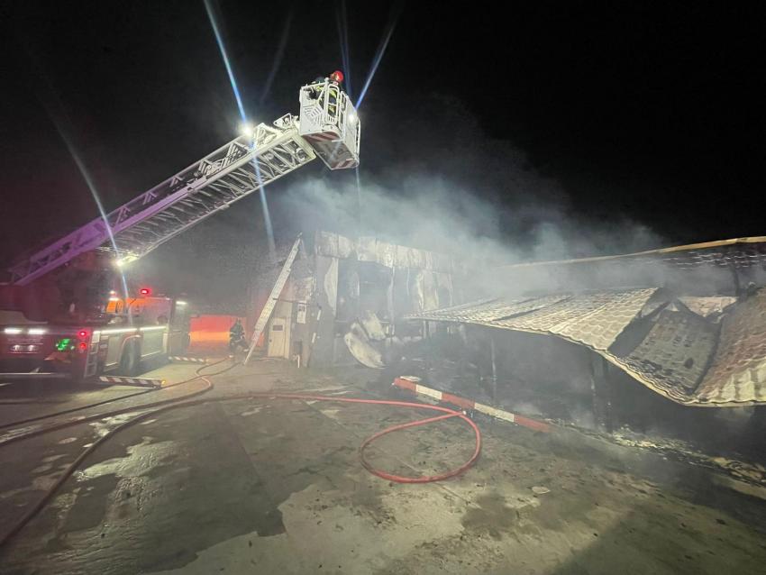 Bar incendiat intenționat în județul Galați